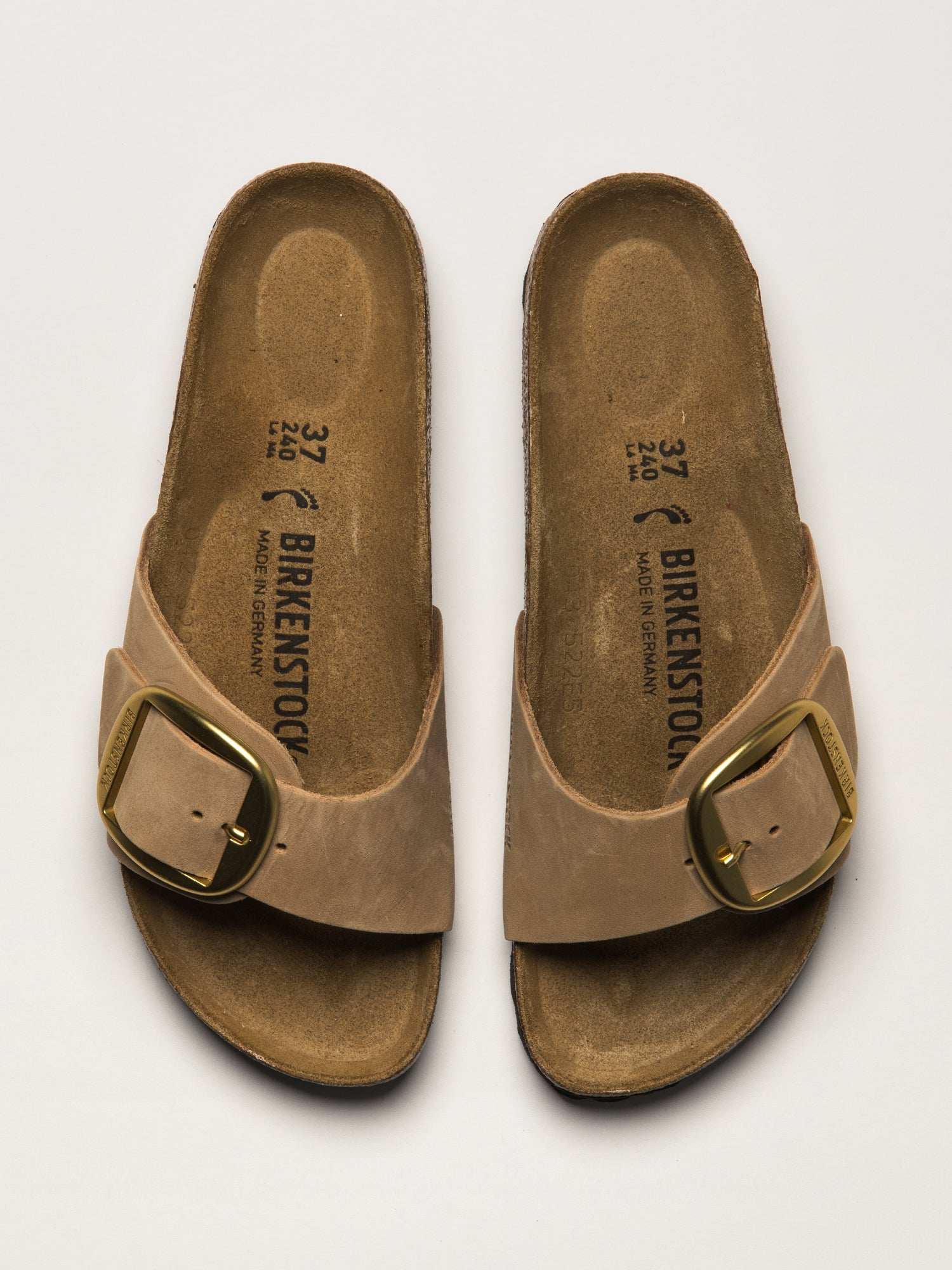 WOMENS BIRKENSTOCK MADRID BIG BUCKLE NUBUCK SANDAL - SAND - Image 4