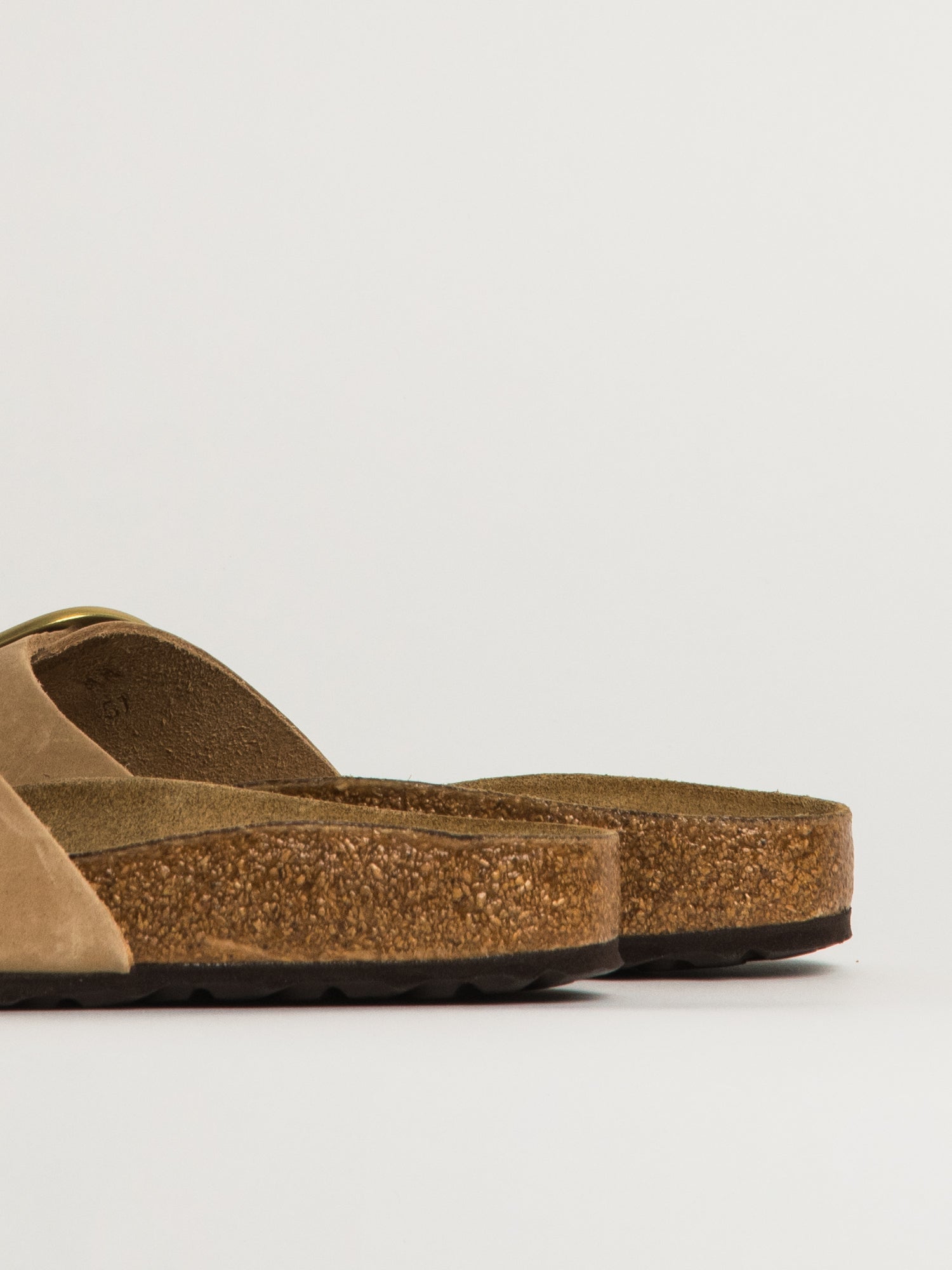 WOMENS BIRKENSTOCK MADRID BIG BUCKLE NUBUCK SANDAL - SAND - Image 7