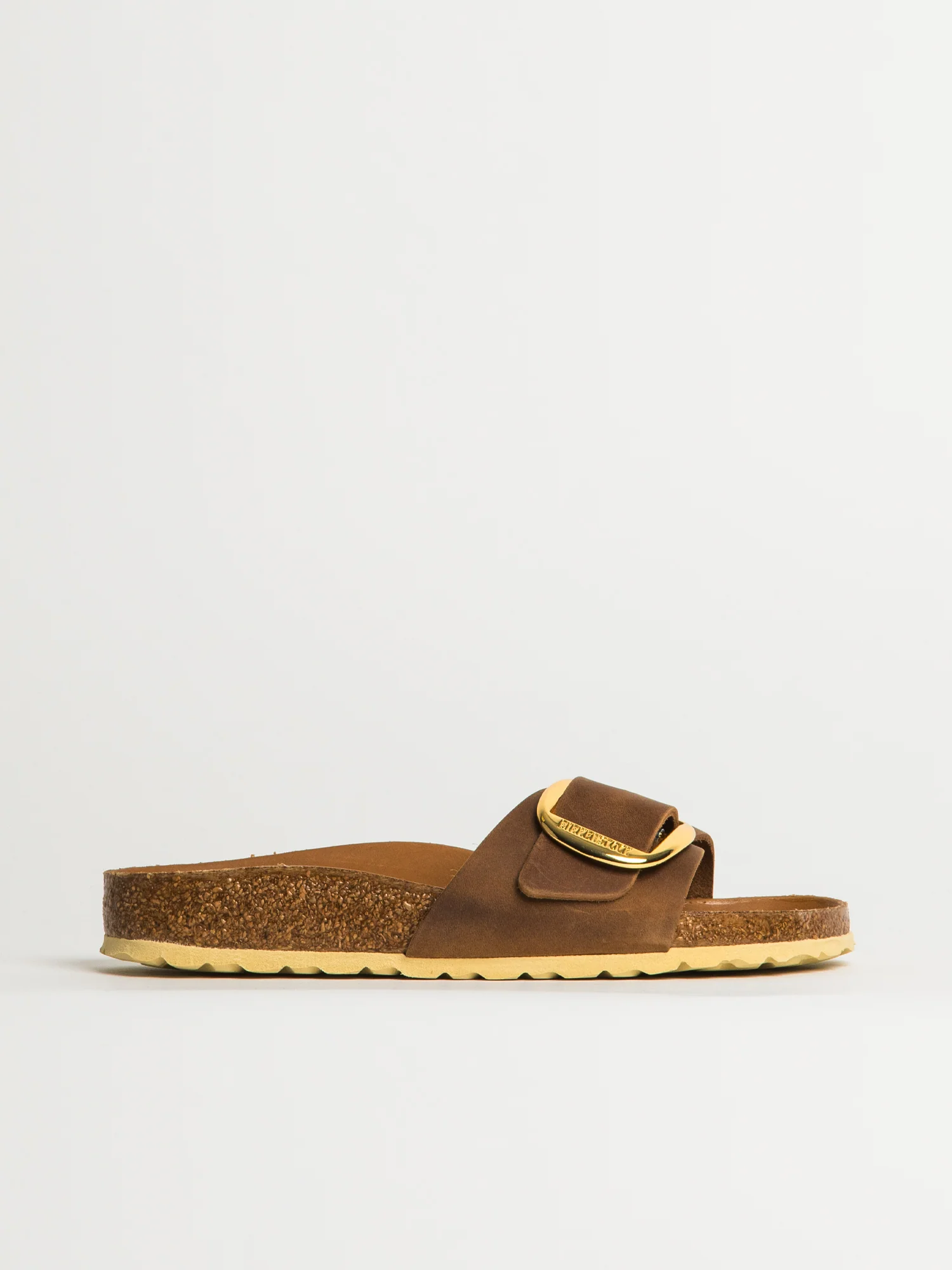 WOMENS BIRKENSTOCK MADRID BIG BUCKLE OILED LEATHER SANDALS - MEDIUM/NARROW - COGNAC