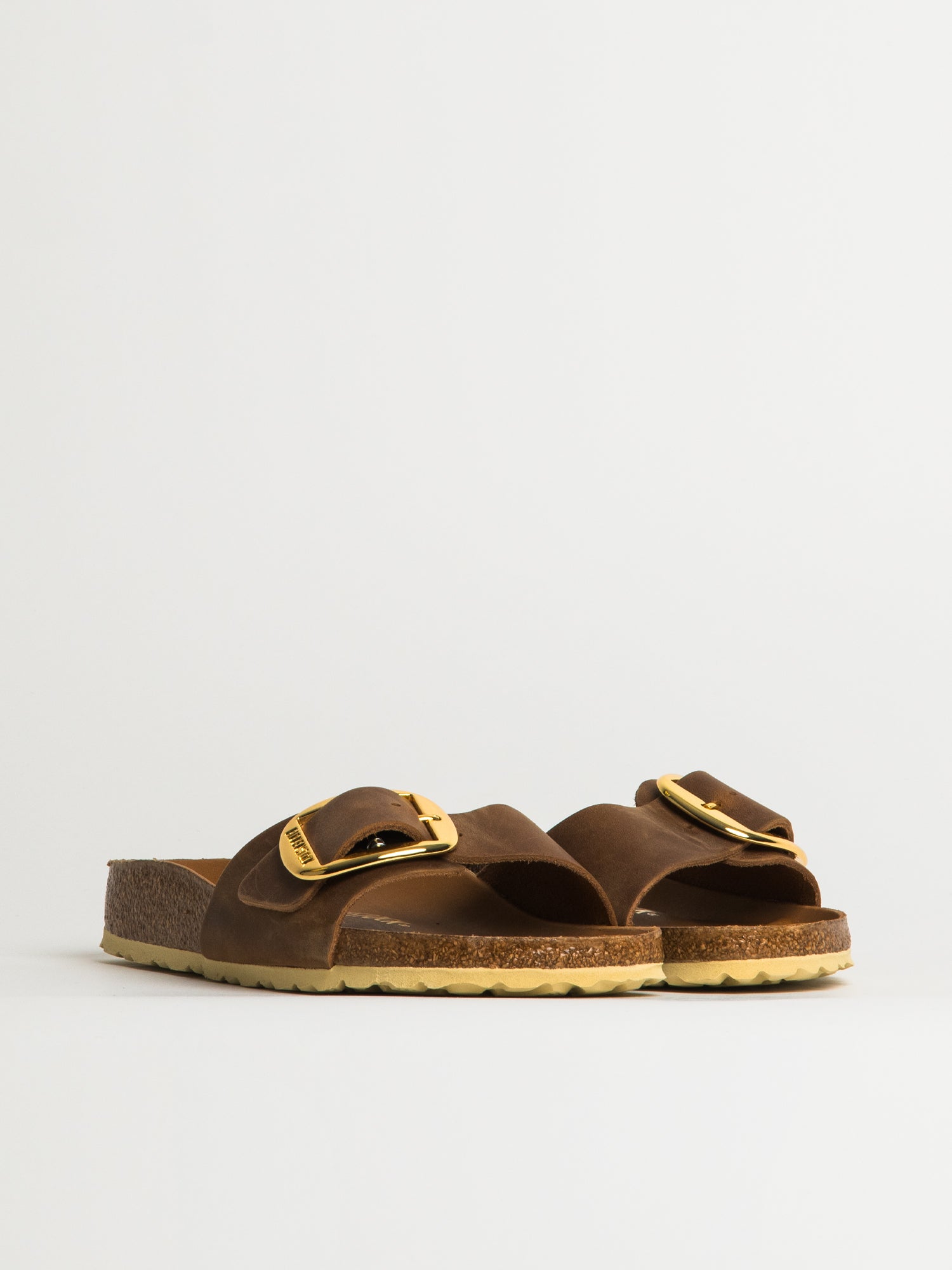 WOMENS BIRKENSTOCK MADRID BIG BUCKLE OILED LEATHER SANDALS - MEDIUM/NARROW - COGNAC - Image 2