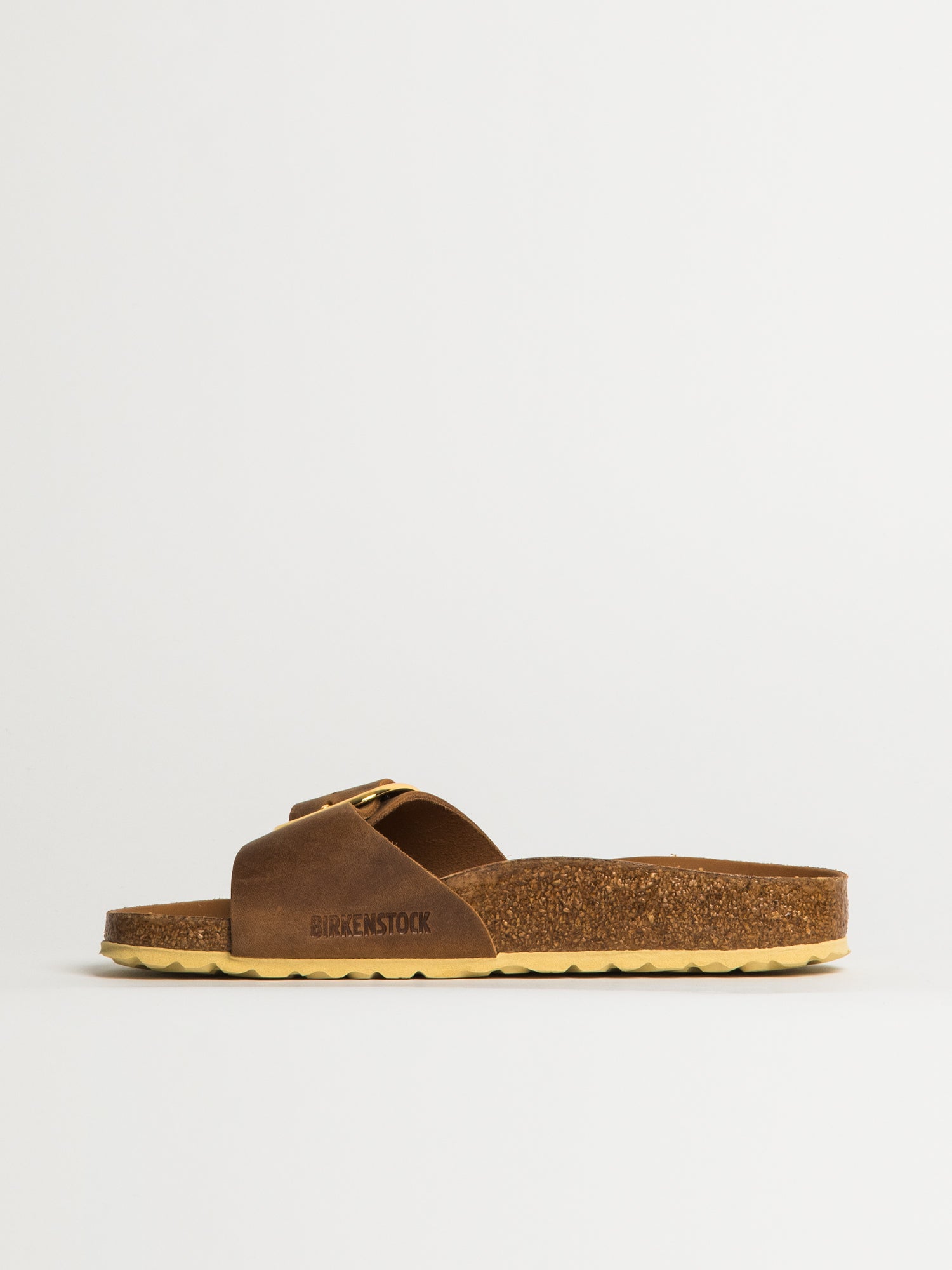 WOMENS BIRKENSTOCK MADRID BIG BUCKLE OILED LEATHER SANDALS - MEDIUM/NARROW - COGNAC - Image 3