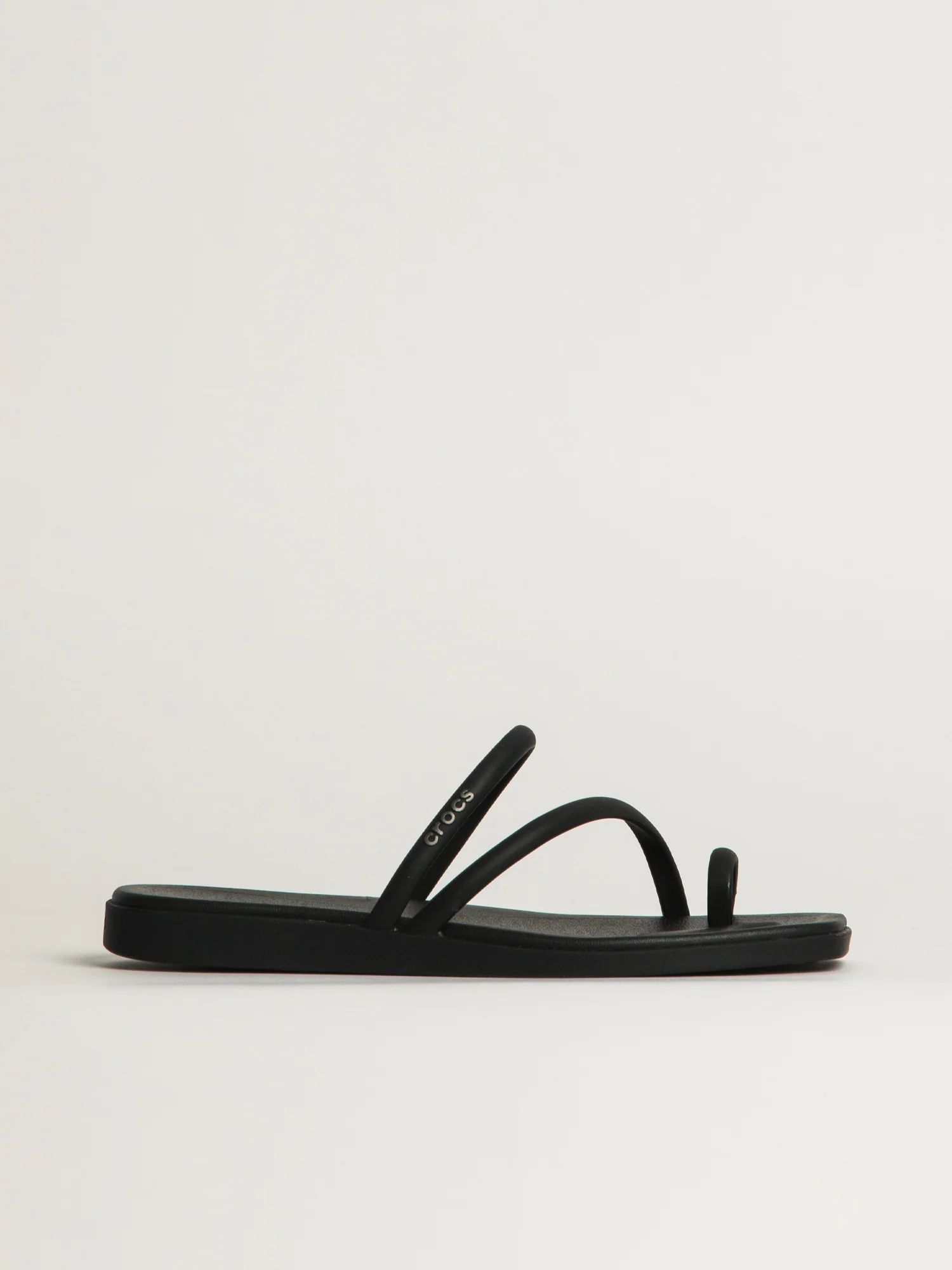 WOMENS CROCS MIAMI TOE LOOP SANDAL - BLACK