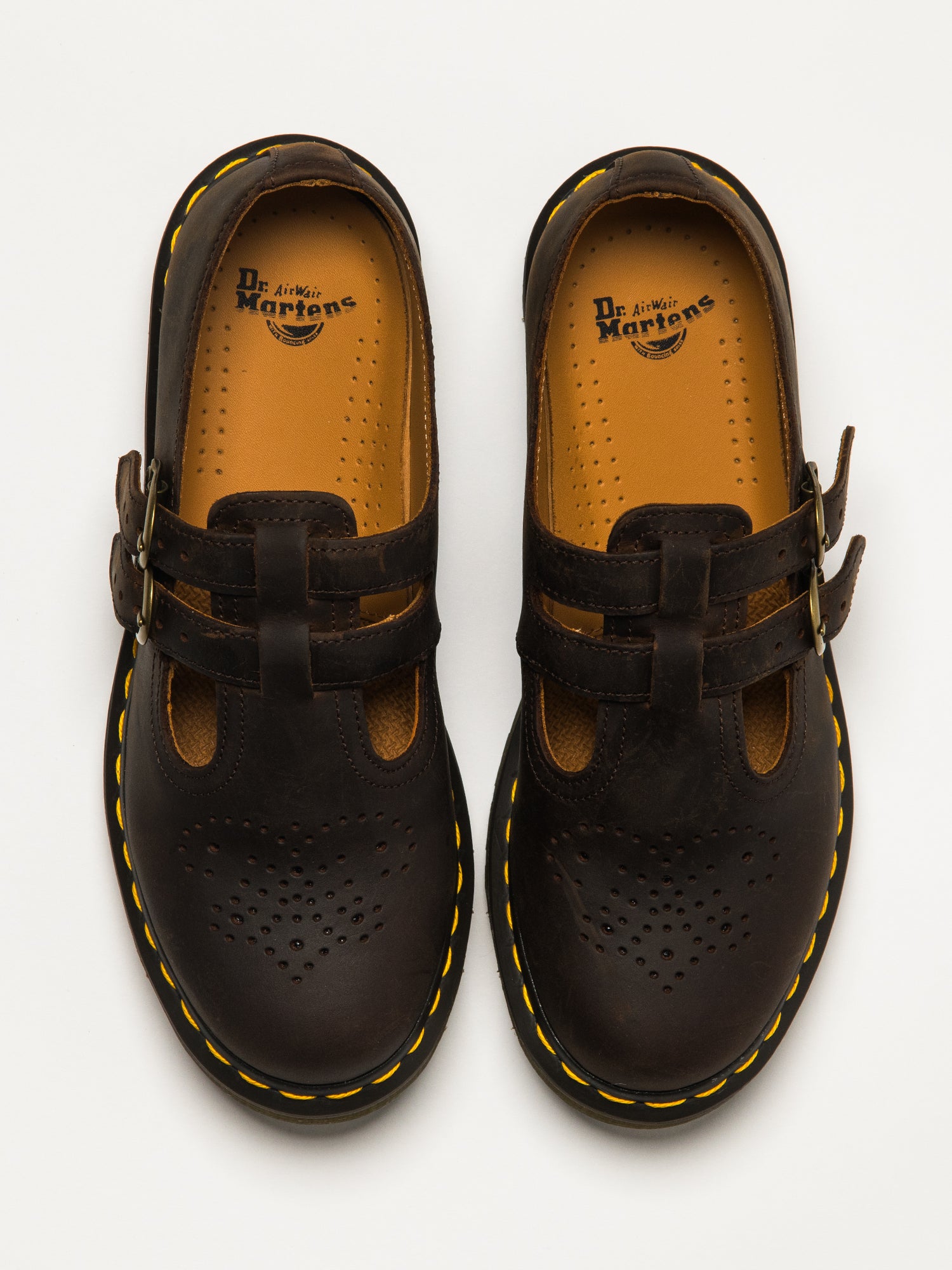 WOMENS DR MARTENS 8065 MARY JANE CRAZY HORSE BOOTS - Image 4