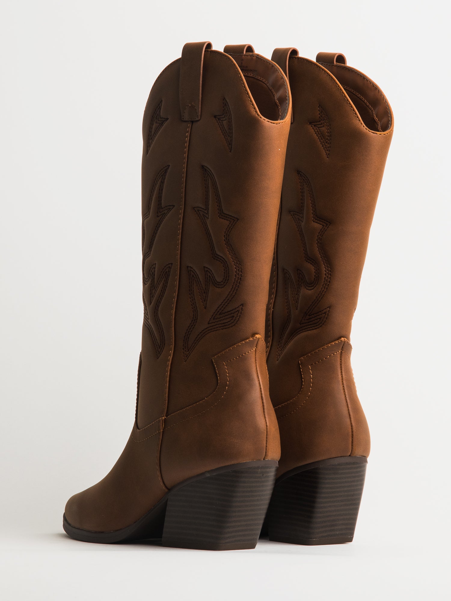WOMENS HARLOW STASSIE COWBOY BOOTS - BROWN - Image 5