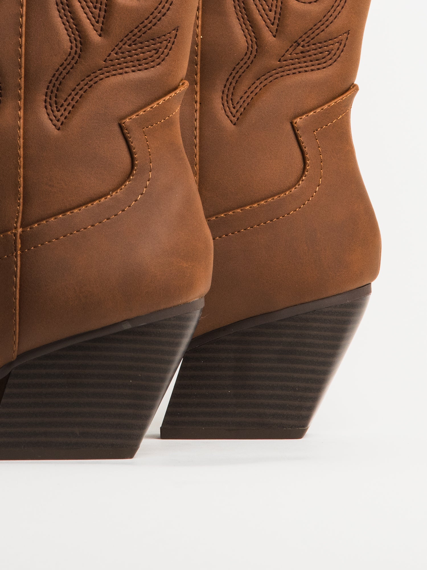 WOMENS HARLOW STASSIE COWBOY BOOTS - BROWN - Image 7