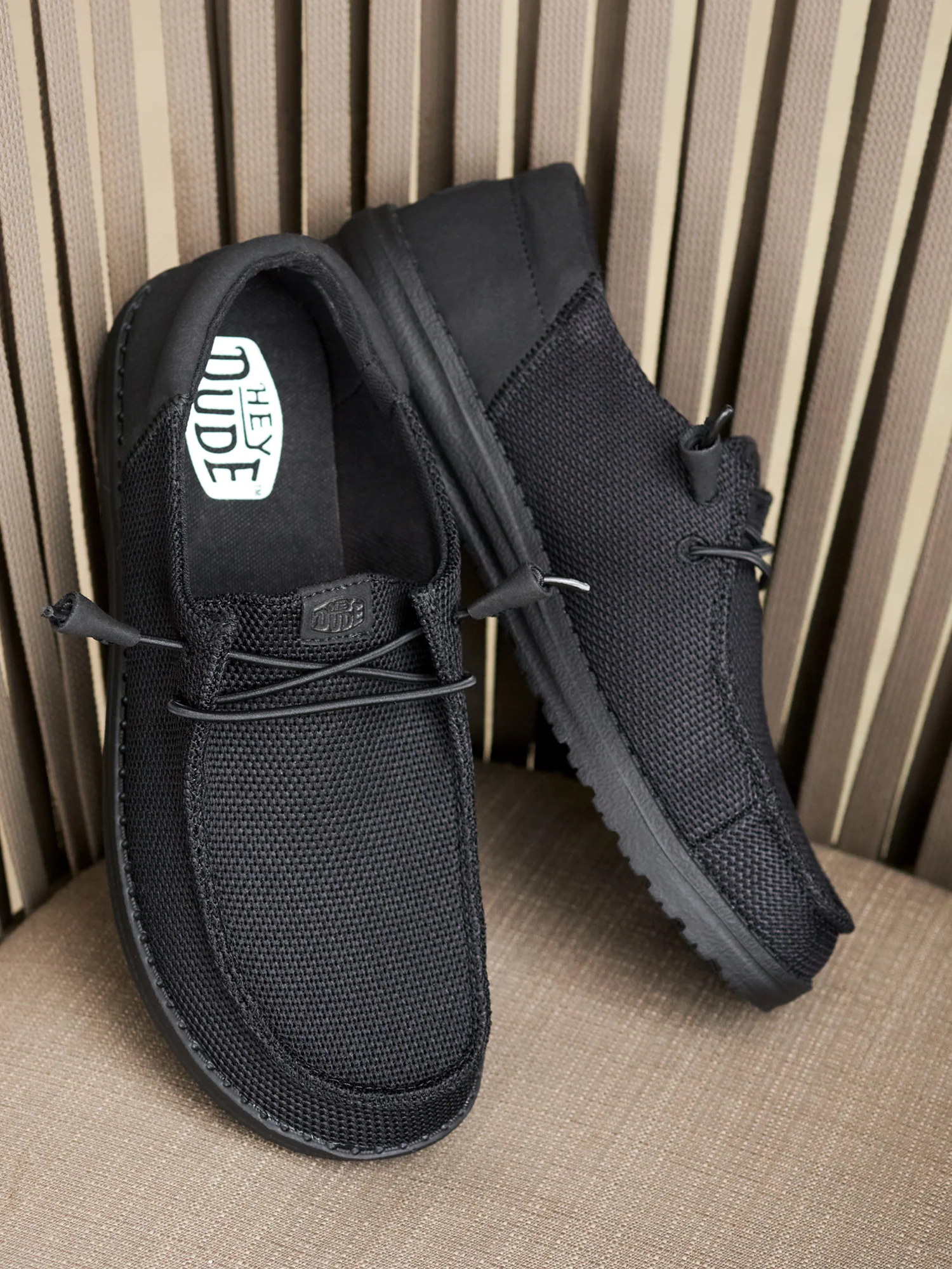 WOMENS HEYDUDE WENDY FUNK MONO SNEAKER - BLACK - Image 8