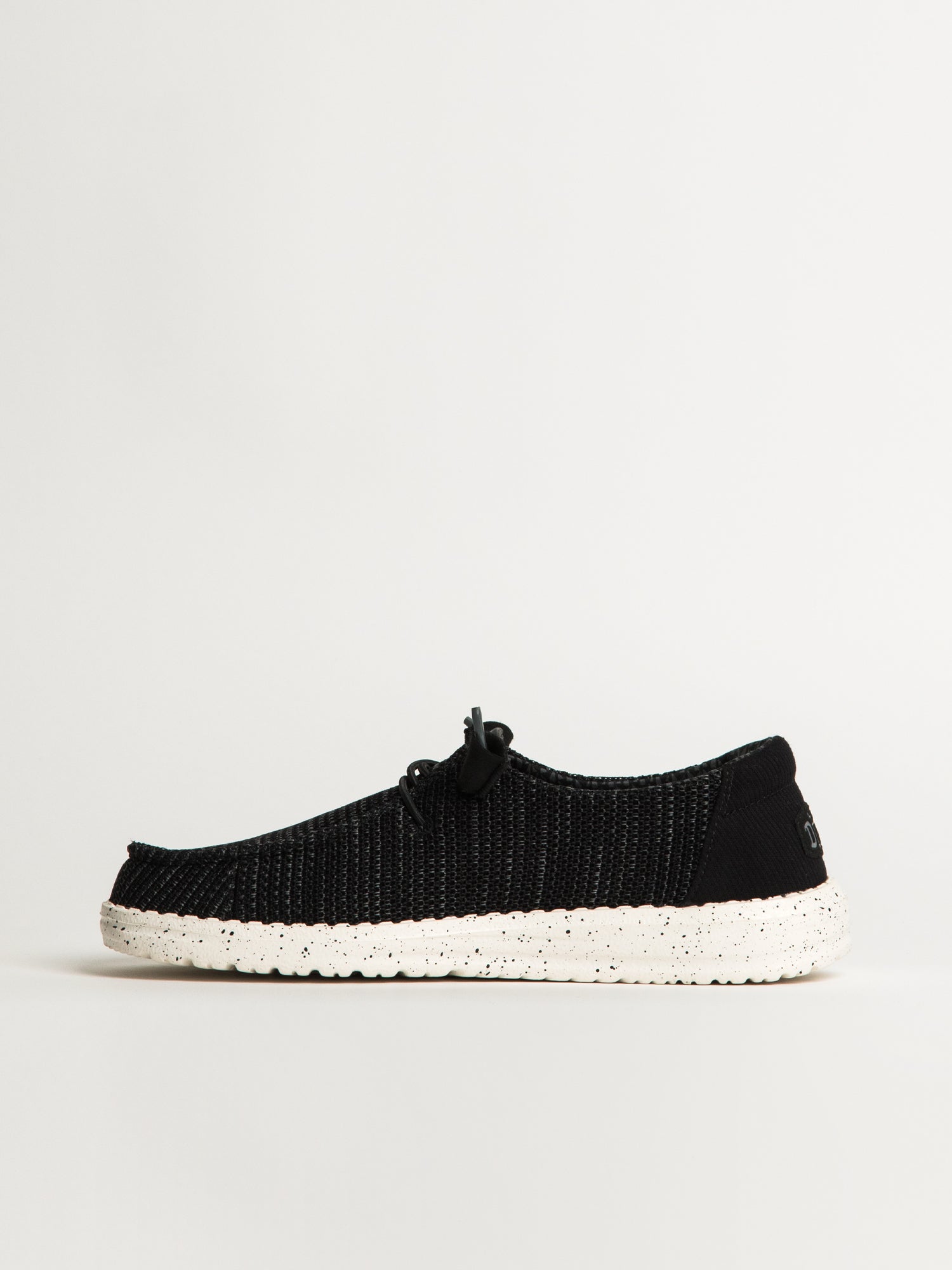 WOMENS HEYDUDE WENDY STRETCH SOX SNEAKER - BLACK/WHITE - Image 3