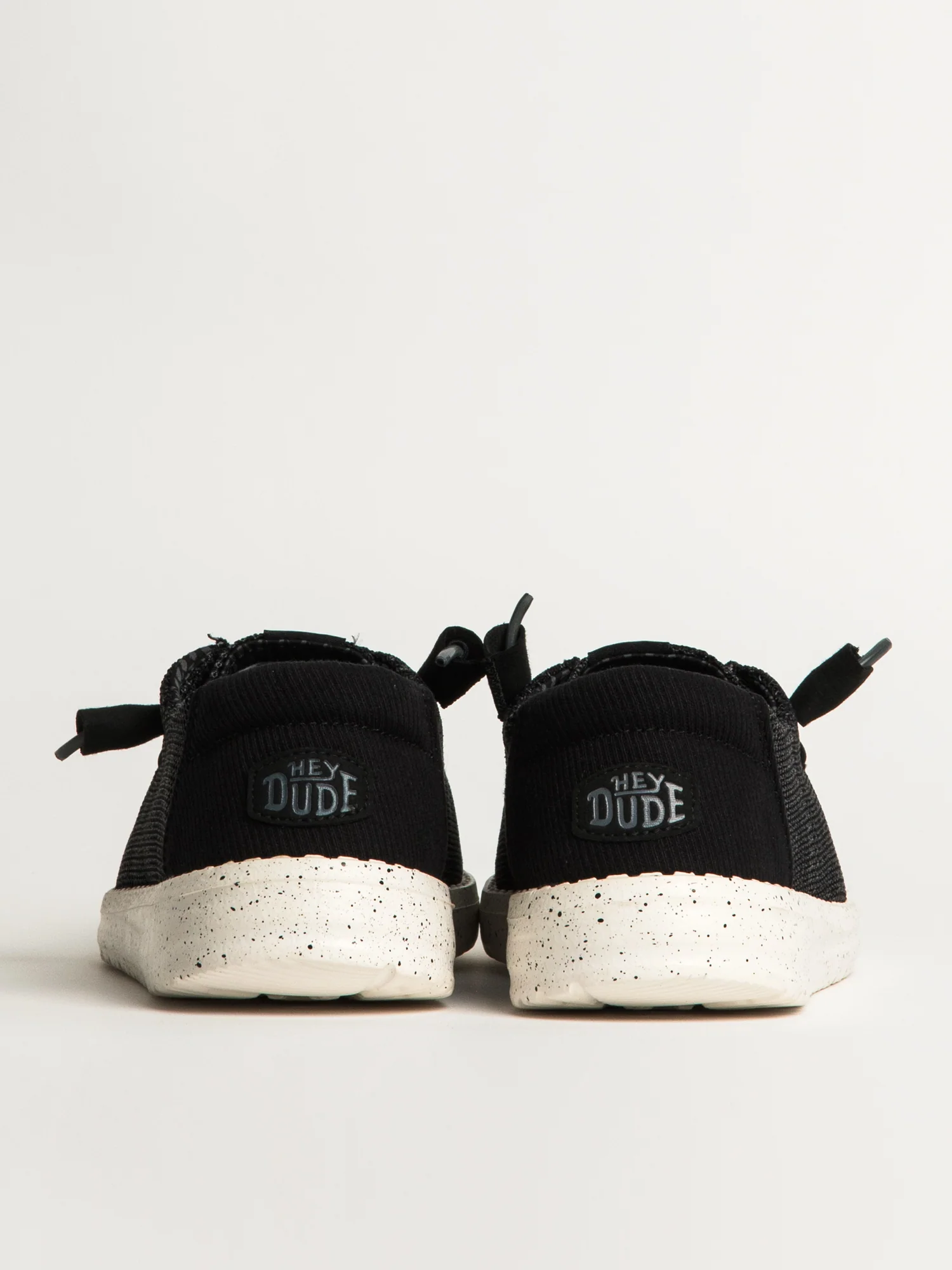 WOMENS HEYDUDE WENDY STRETCH SOX SNEAKER - BLACK/WHITE - Image 5