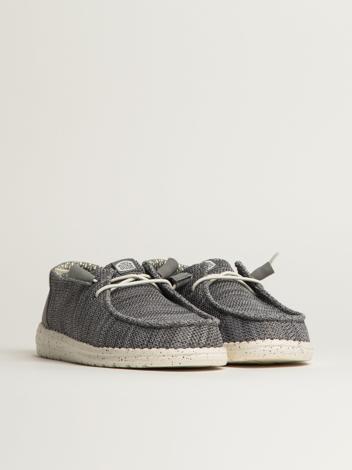 WOMENS HEY DUDE WENDY STRETCH SOX SNEAKER - LIGHT GREY - Image 2