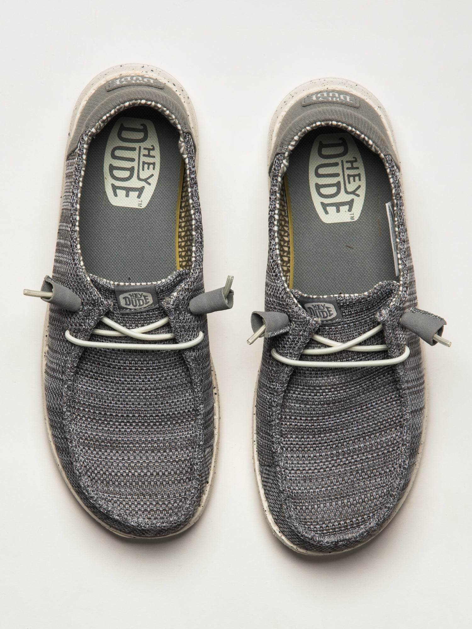 WOMENS HEY DUDE WENDY STRETCH SOX SNEAKER - LIGHT GREY - Image 4