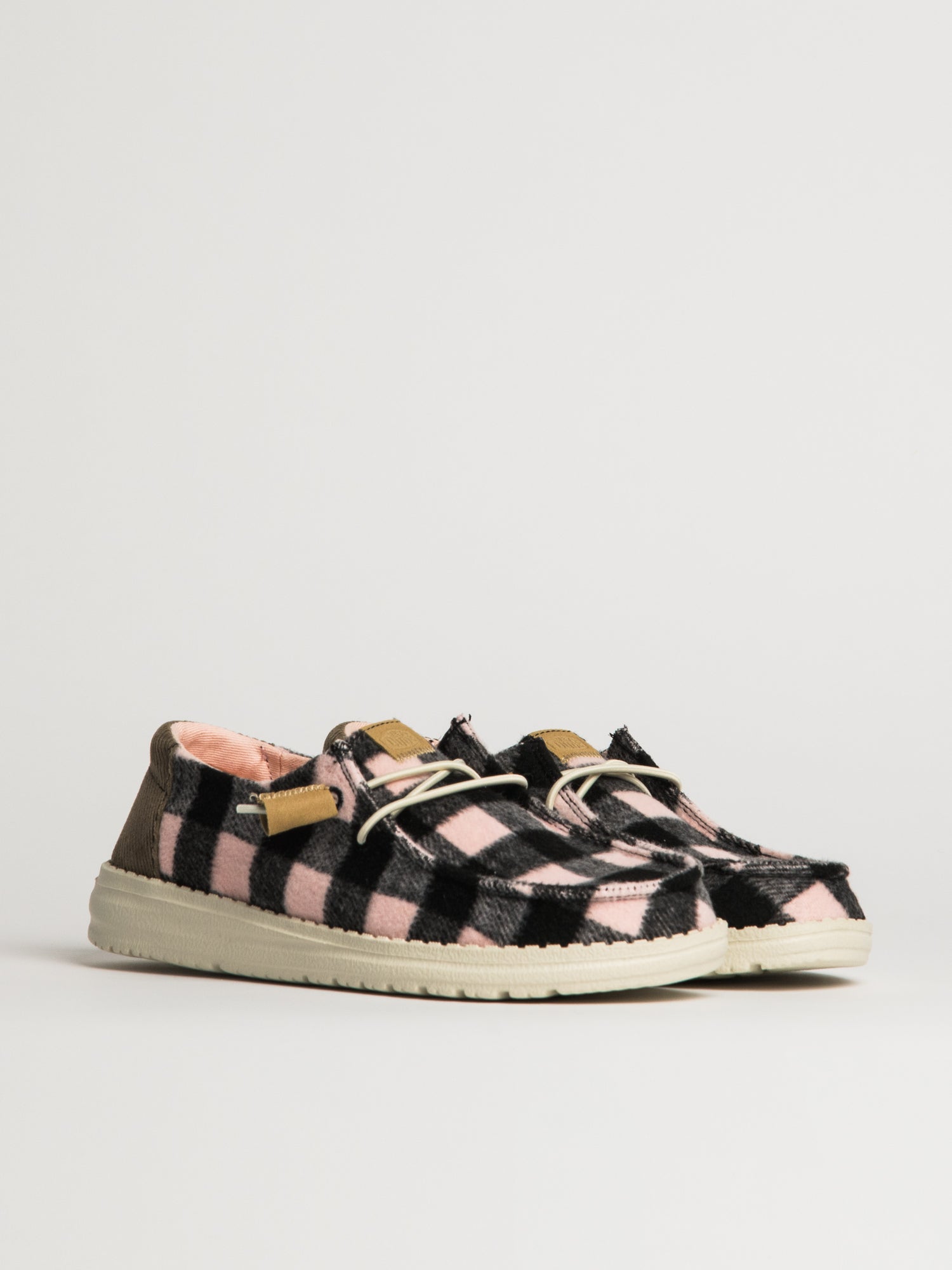 WOMENS HEYDUDE WENDY BUFFALO PLAID - BLACK/PINK - Image 2