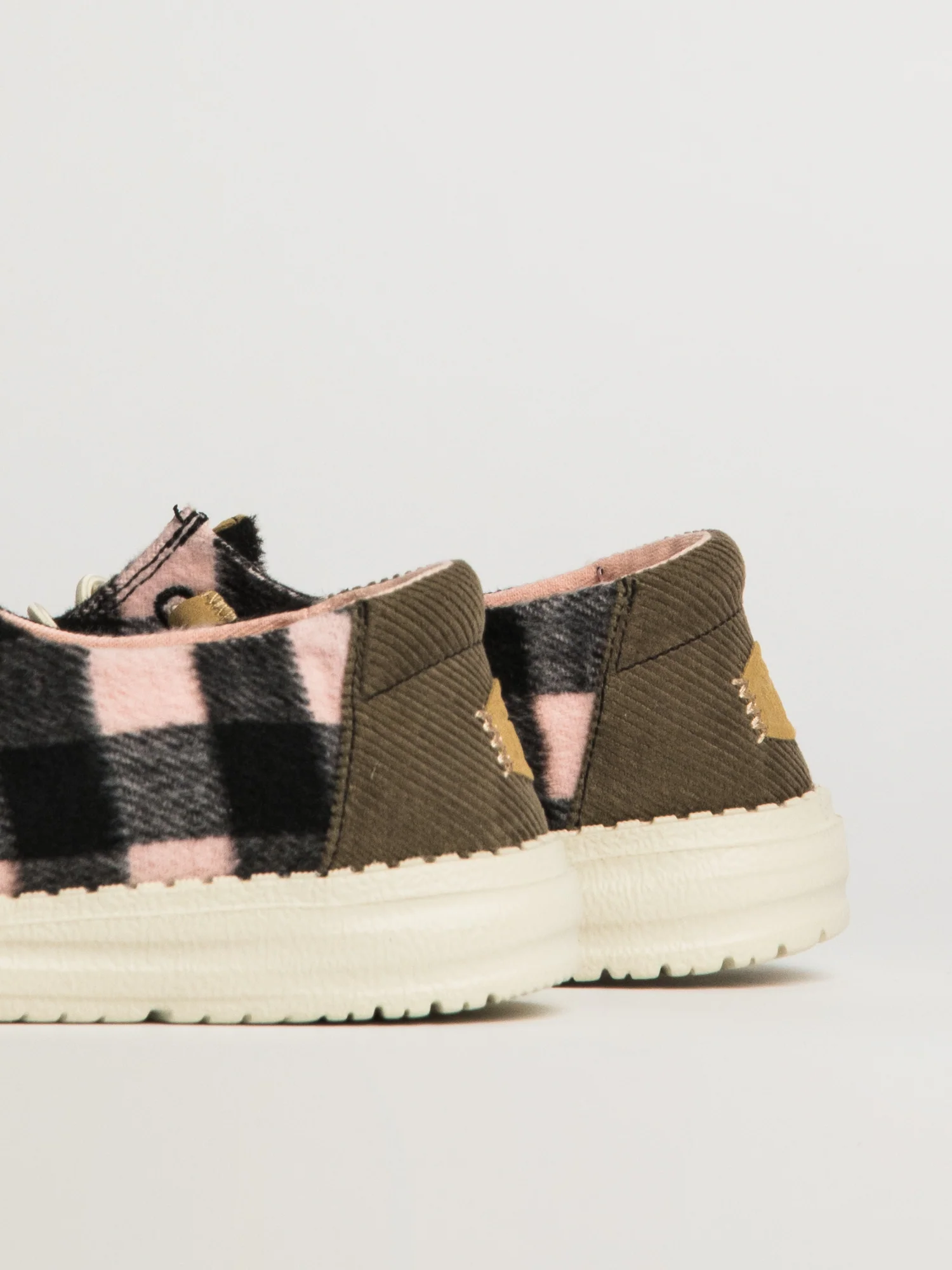 WOMENS HEYDUDE WENDY BUFFALO PLAID - BLACK/PINK - Image 7
