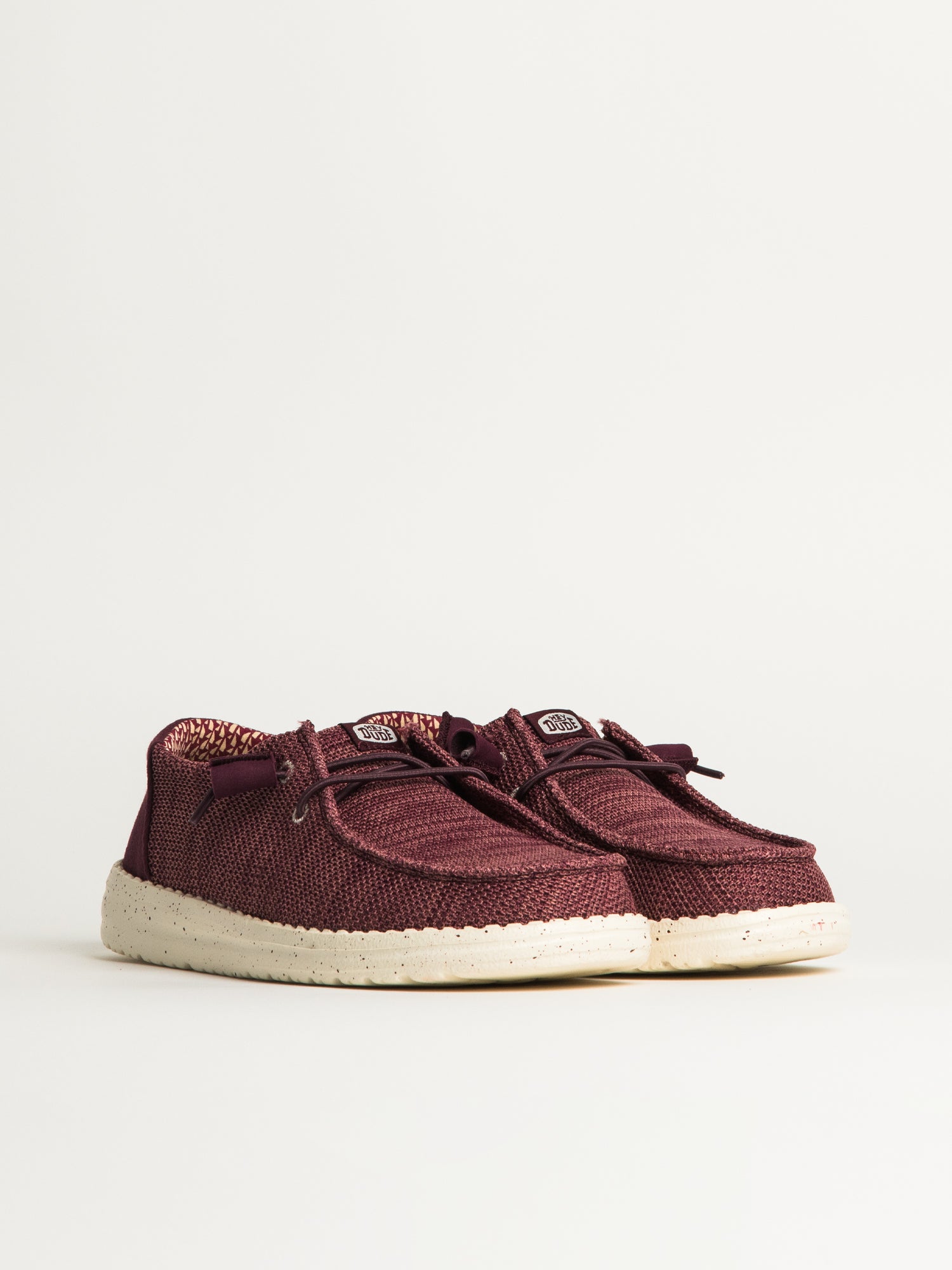 WOMENS HEYDUDE WENDY STRETCH SOX - BURGUNDY - Image 2