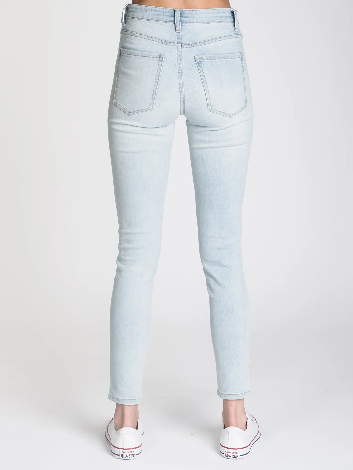 WOMENS HI-RISE SKINNY DENIM - LIGHT - CLEARANCE - Image 2