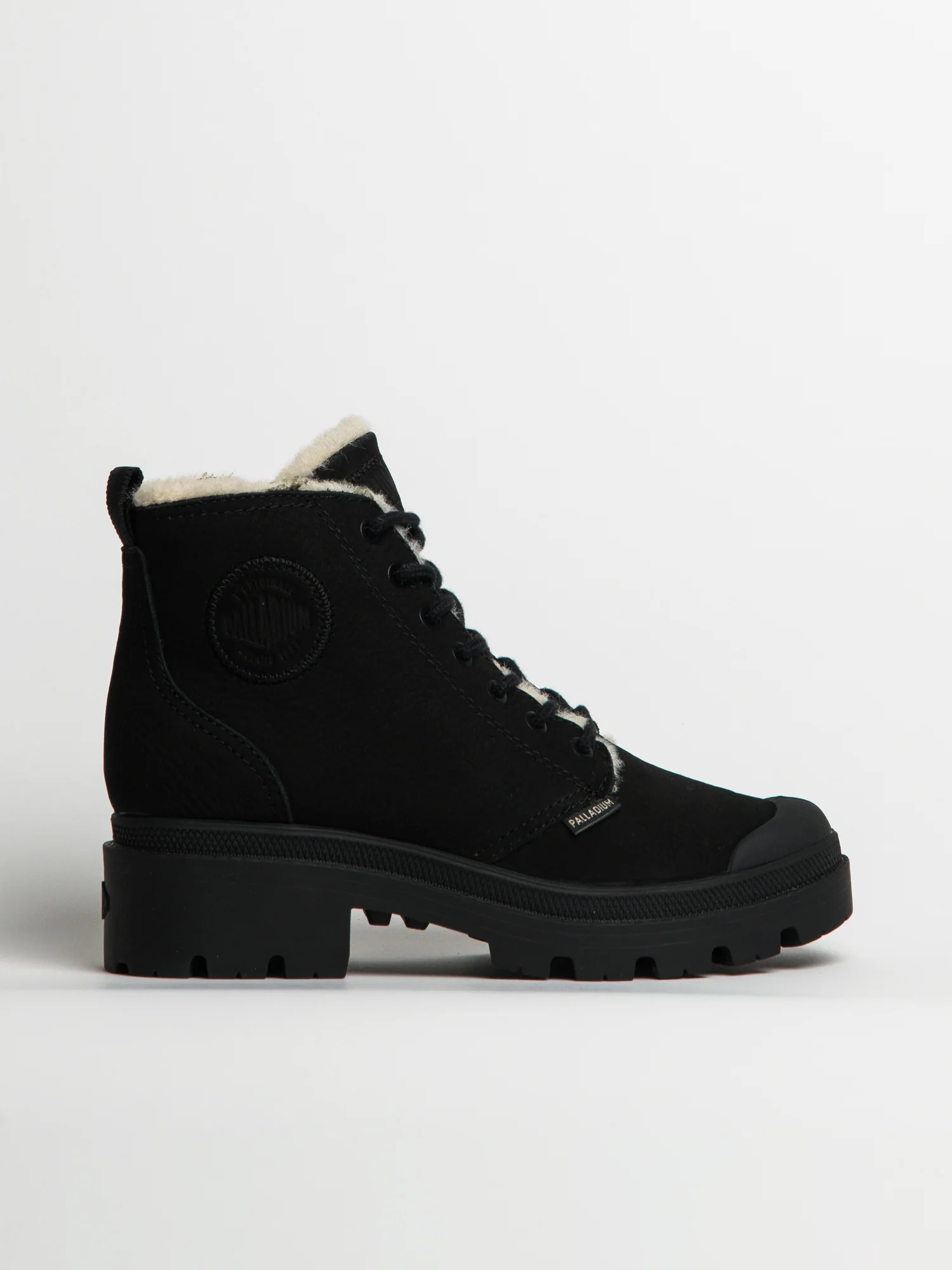 WOMENS PALLADIUM PALLABASE WOOL-LINED NUBUCK ZIP - CLEARANCE