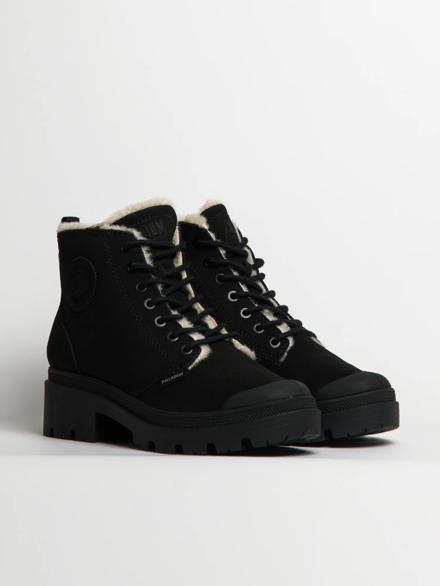 WOMENS PALLADIUM PALLABASE WOOL-LINED NUBUCK ZIP - CLEARANCE - Image 2