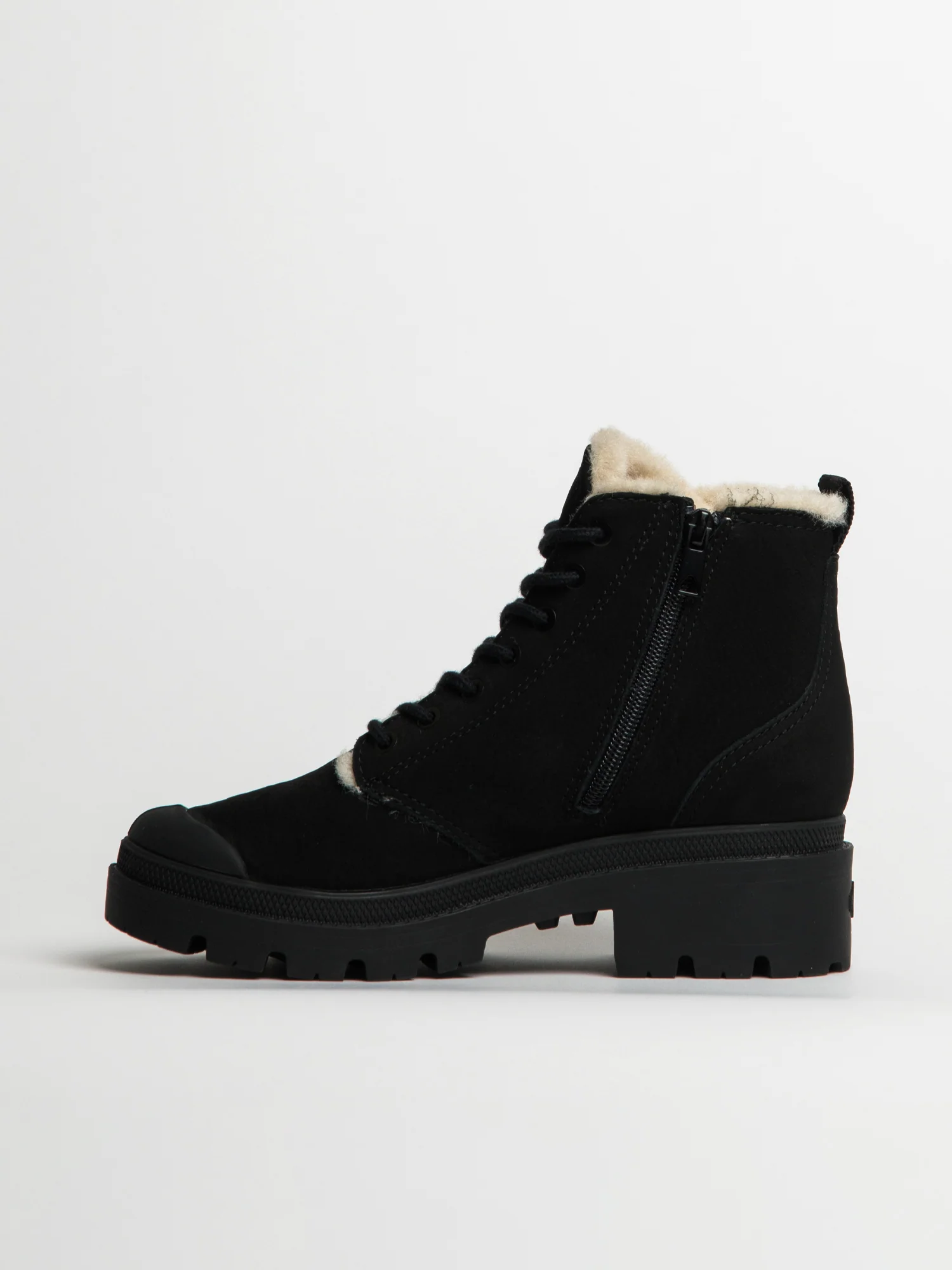 WOMENS PALLADIUM PALLABASE WOOL-LINED NUBUCK ZIP - CLEARANCE - Image 4