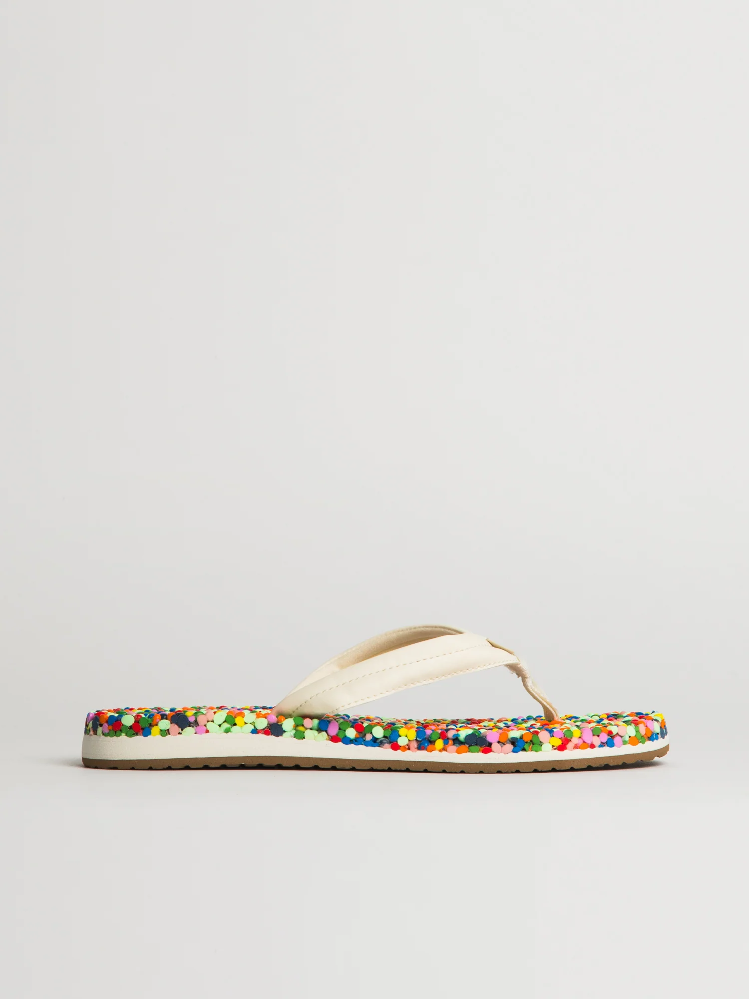 WOMENS SANUK BUBBLECUSH SANDALS - RAINBOW CONFETTI