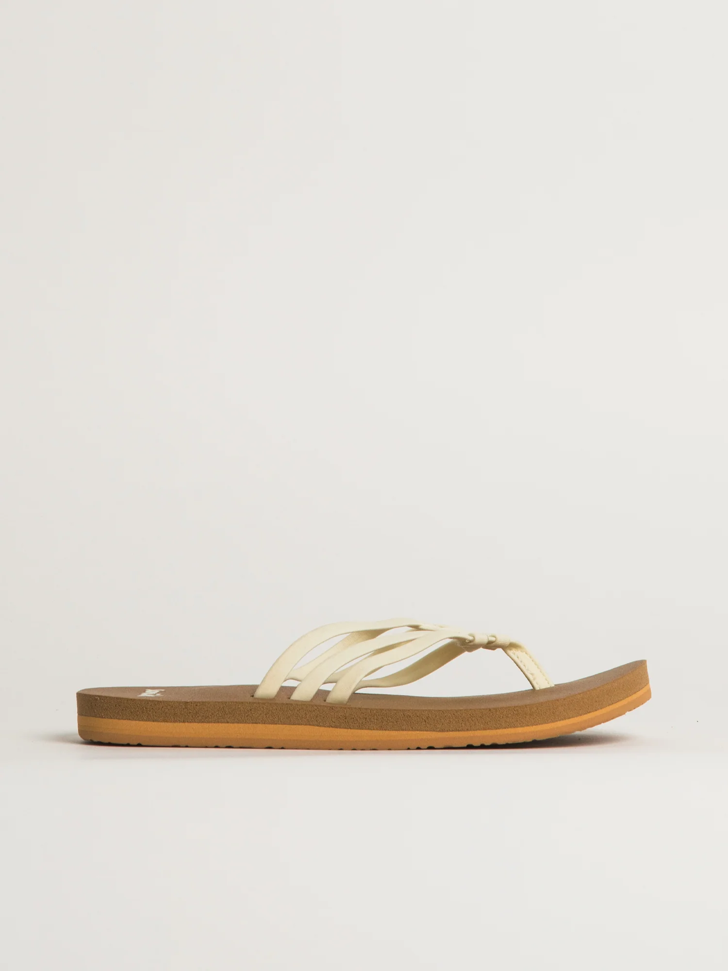 WOMENS SANUK YOGA SANDY II SANDALS - TAN/WHITE