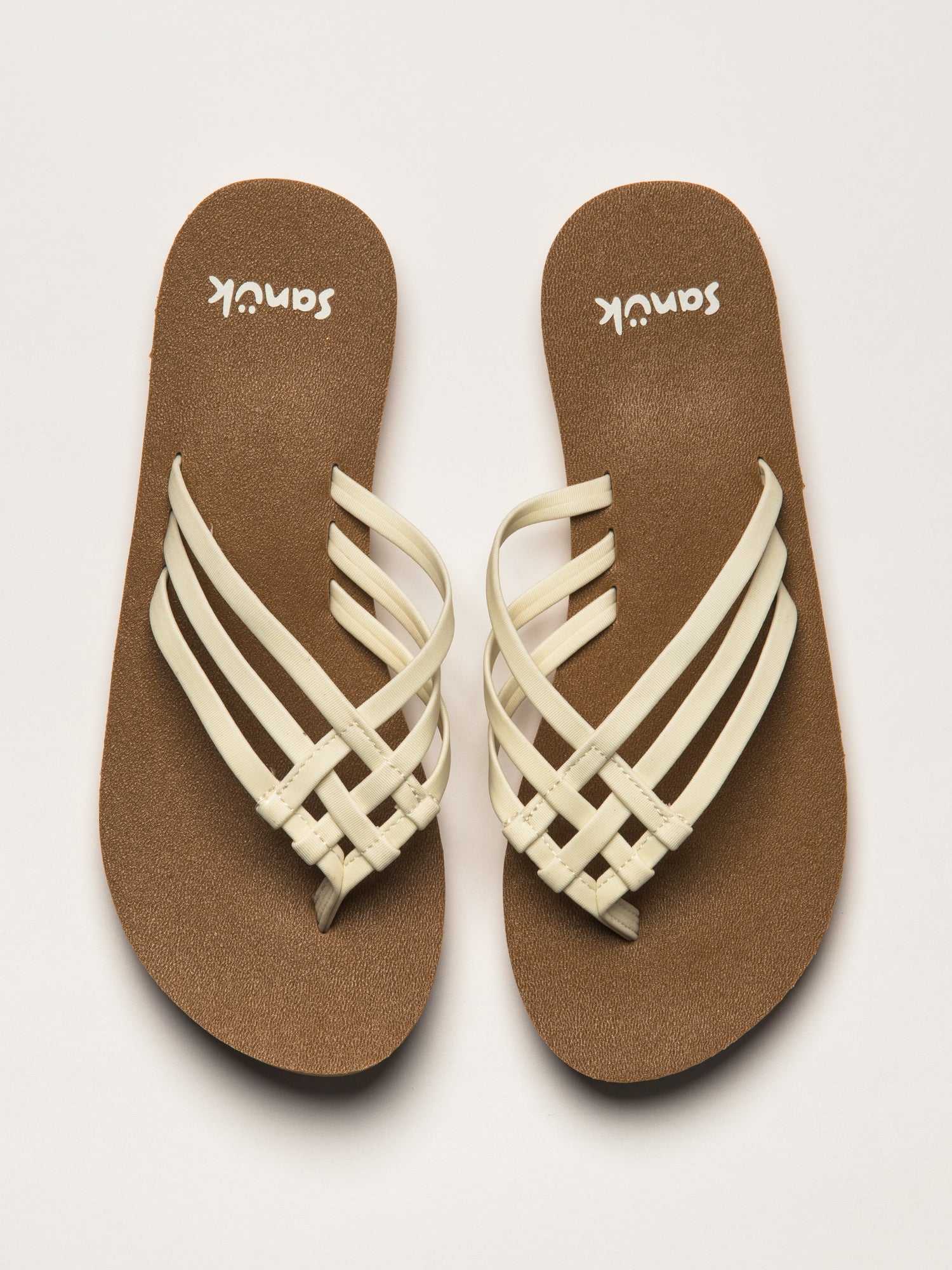 WOMENS SANUK YOGA SANDY II SANDALS - TAN/WHITE - Image 2